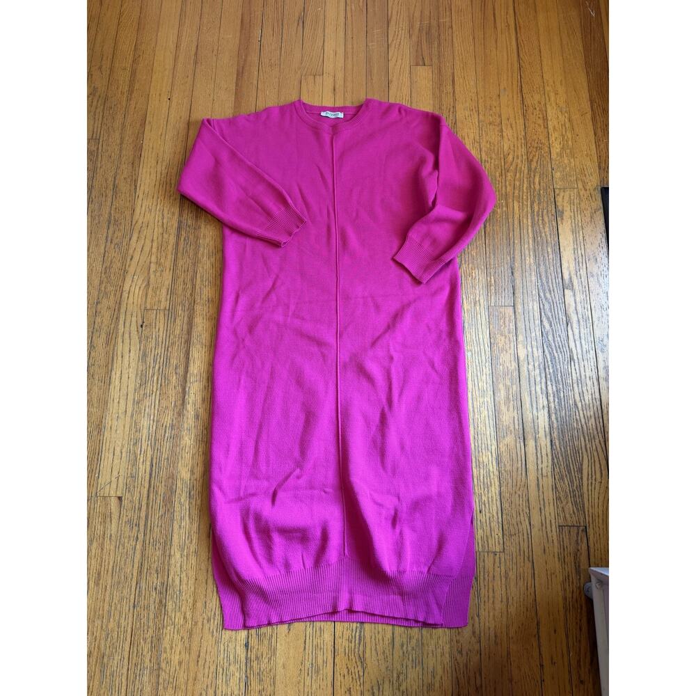 My Fashion Dress Womens One Size Pink Knit Sweater Long Sleeve Pullover